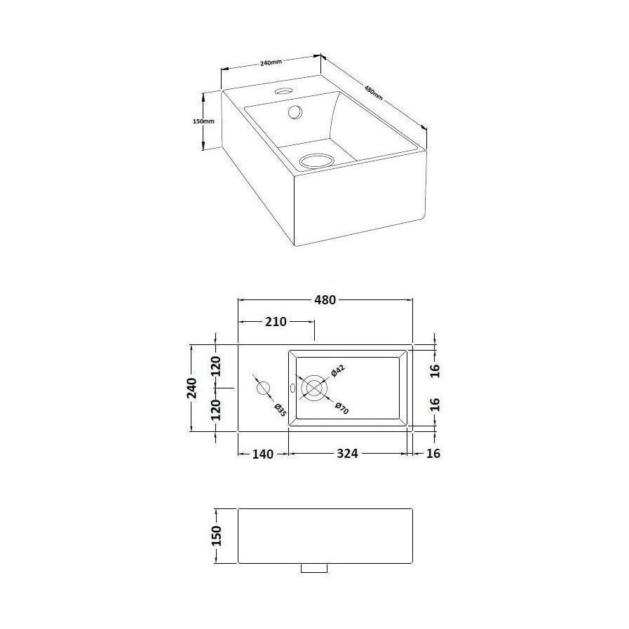 [BCCR001] Cubix Compact Vessel - Technical Drawing