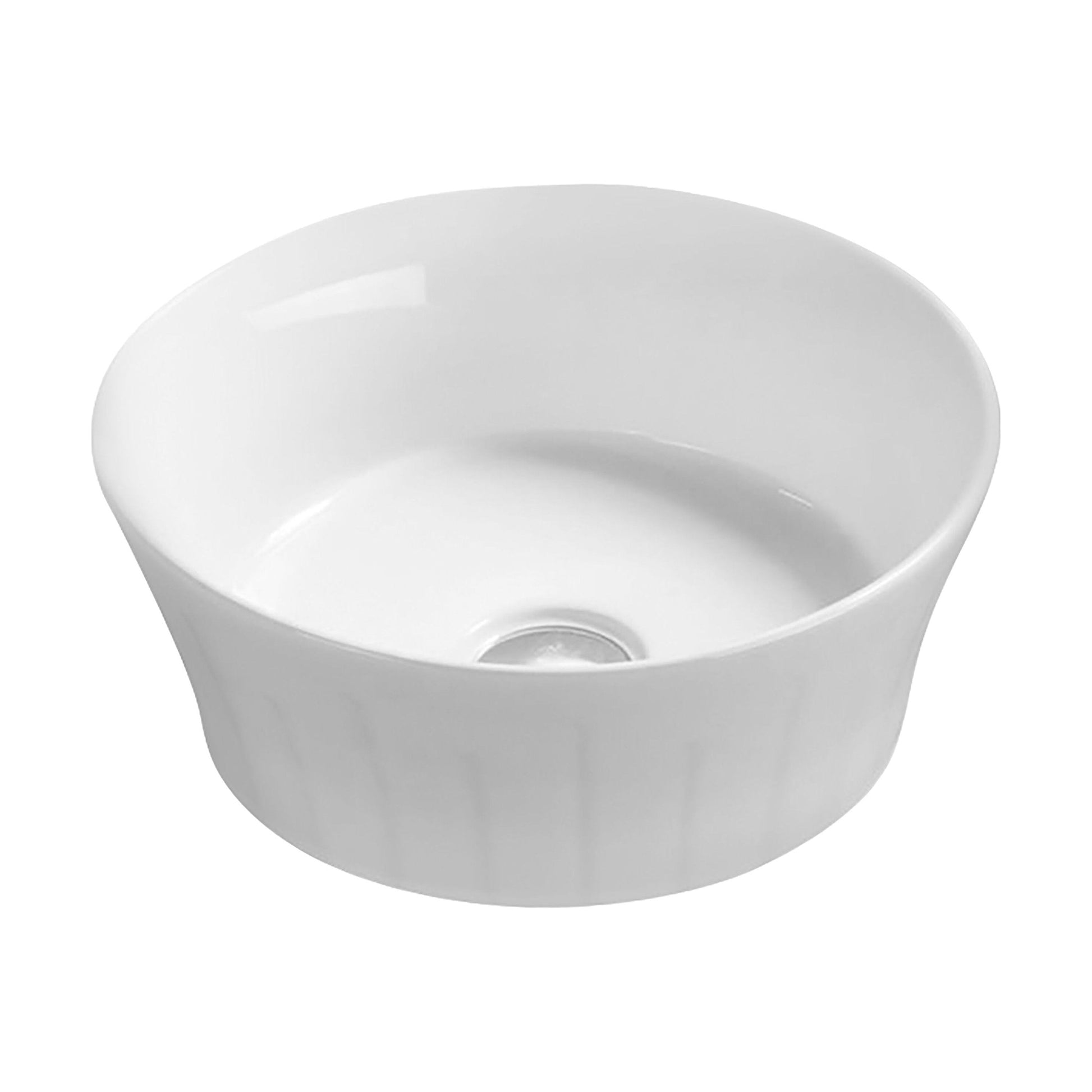 [BCCT167] Balterley Round Bathroom Countertop Basin, Contemporary Style, Sleek Design, White, 360 mm - Cutout