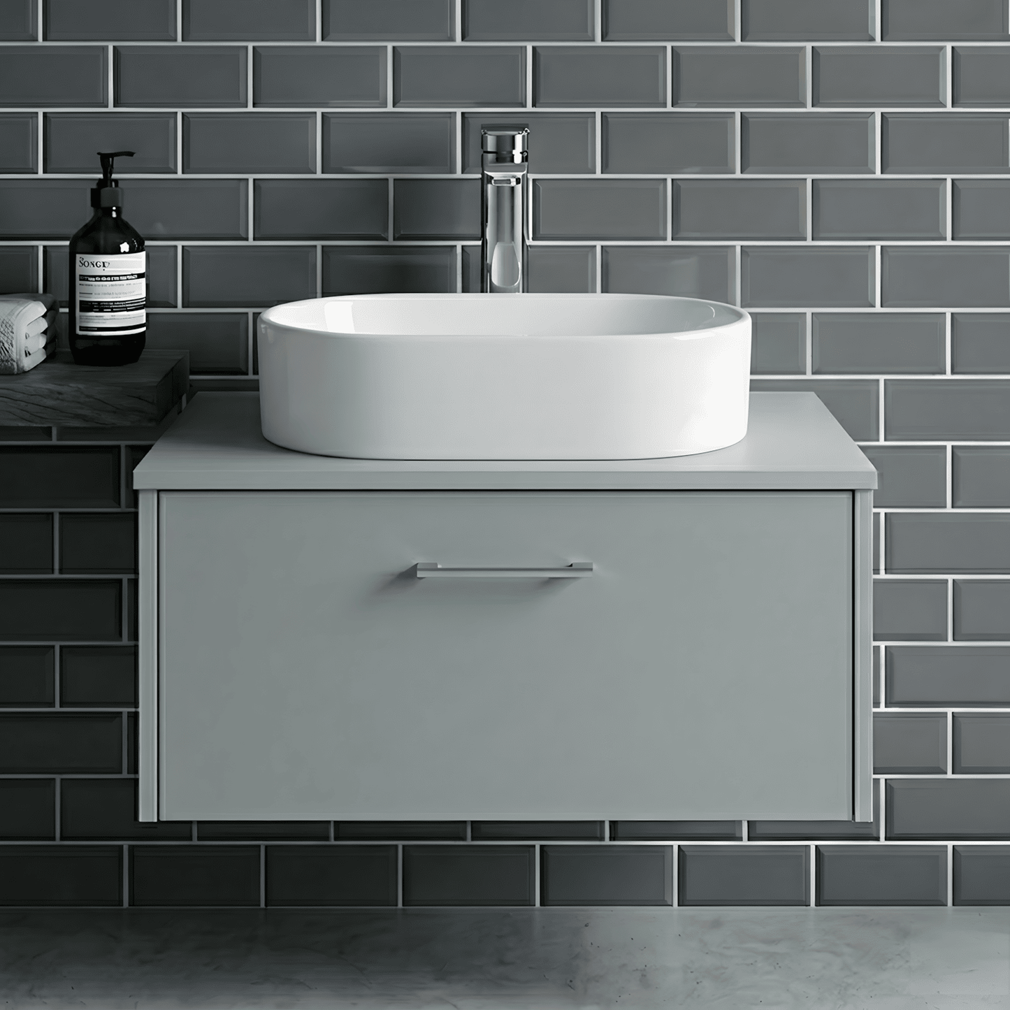 [BCCT169] Contemporary Oval Countertop Basin - Gloss White Ceramic Vessel Without Overflow - Silo