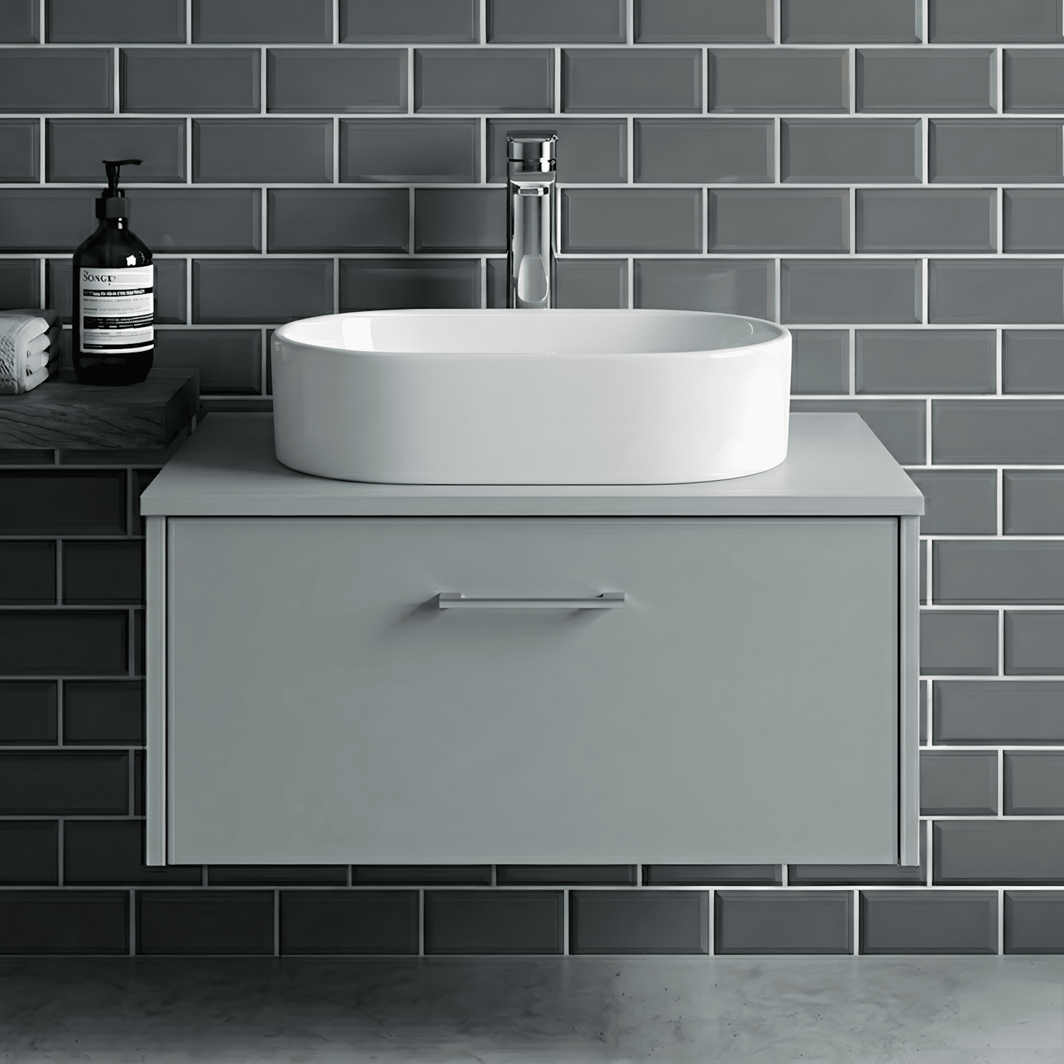 [BCCT169] Contemporary Oval Countertop Basin - Gloss White Ceramic Vessel Without Overflow - Silo