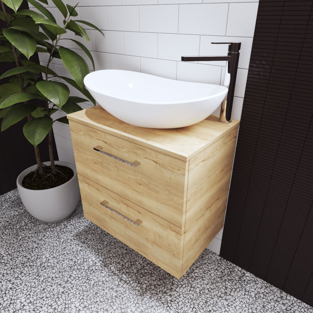 [BCCT259] Balterley Nova Contemporary Round Bathroom Countertop Basin, Sleek Round Design, Matt White, 615 mm - Lifestyle 3