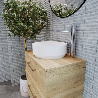 [BCCT262] Balterley Nova Contemporary Round Bathroom Countertop Basin, Stylish Rounded Design, Matt White, 350 mm - Lifestyle 3
