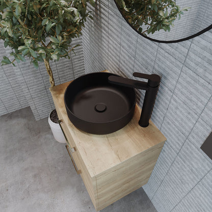 [BCCT462] Balterley Nova Round Countertop Vessel Basin for Bathroom & Cloakroom, Ceramic Fireclay, Matt Black, 350 mm - Lifestyle 2