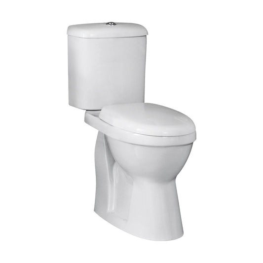 [BCDOC500] Dual Flush Comfort Height Toilet Pan, Cistern & Soft Close Seat - White - Cutout