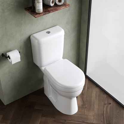 [BCDOC500] Dual Flush Comfort Height Toilet Pan, Cistern & Soft Close Seat - White - Lifestyle 2