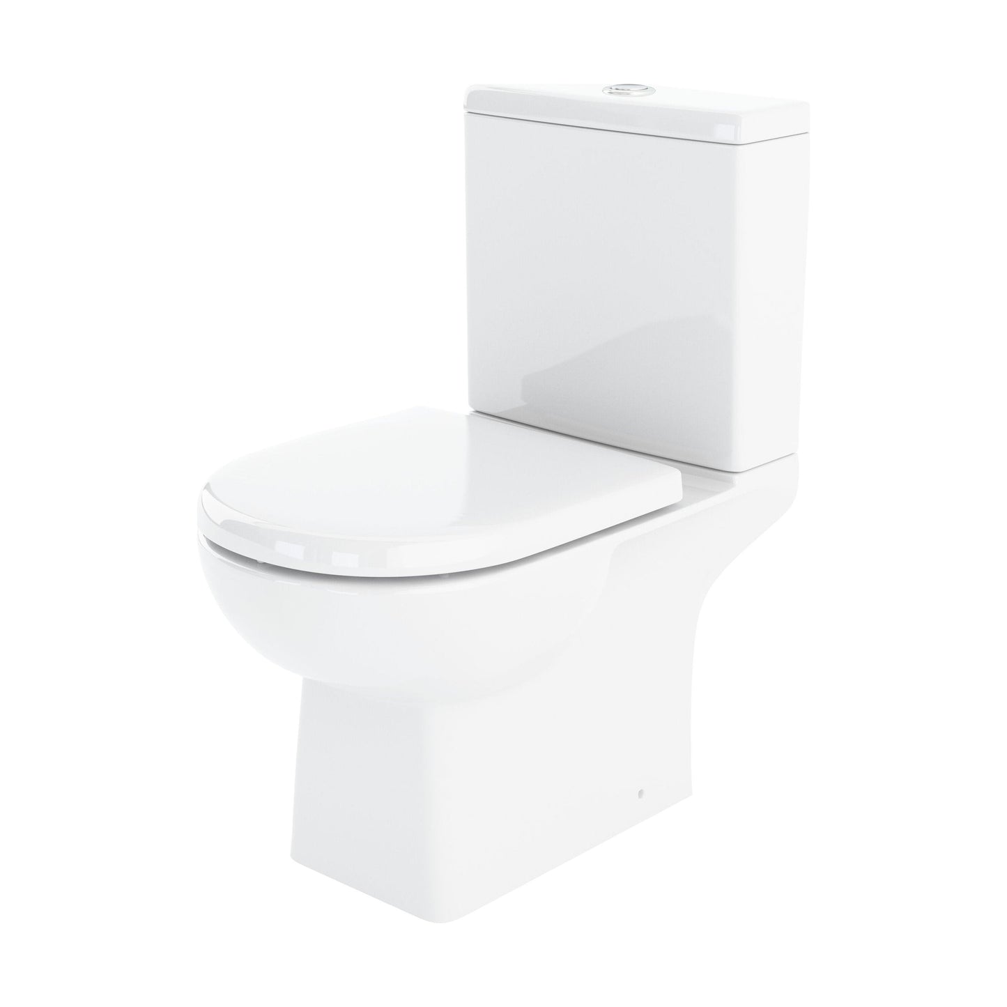 [BCDS004] Modern Bathroom Close Coupled Toilet , 810mm x 400mm, White - Cutout