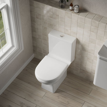 [BCDS004] Modern Bathroom Close Coupled Toilet , 810mm x 400mm, White - Lifestyle 2