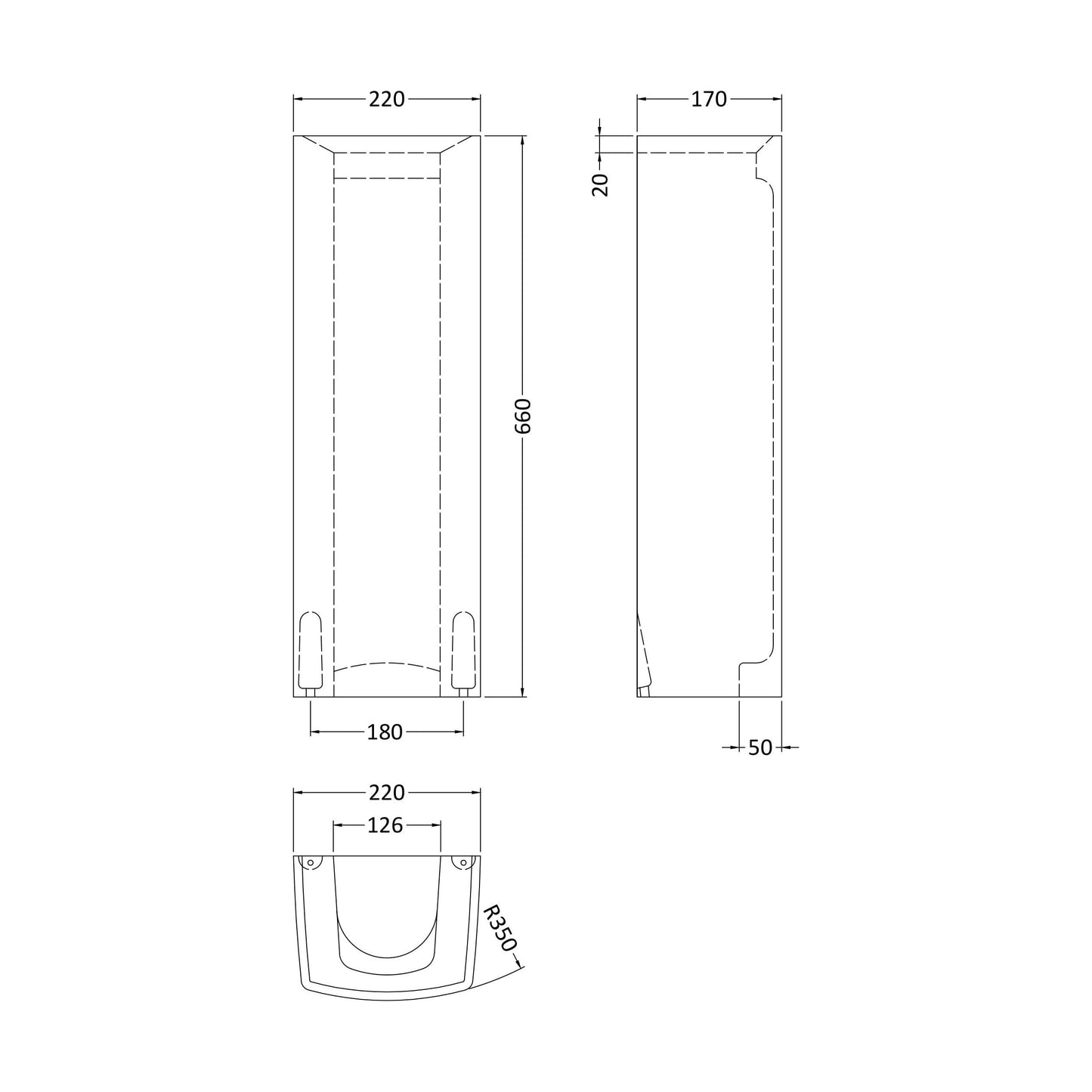 [BCDS203] Pedestal - Technical Drawing