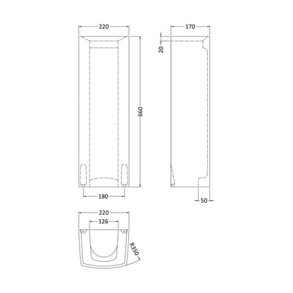 [BCDS203] Pedestal - Technical Drawing