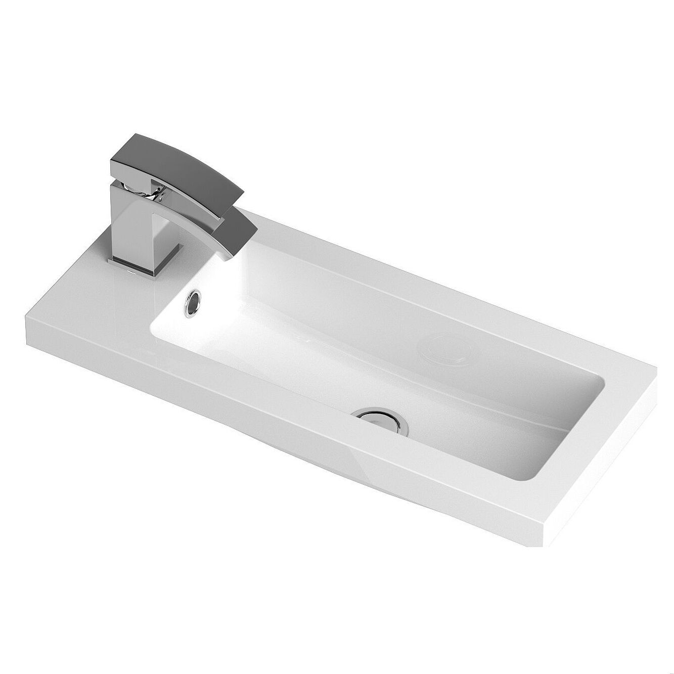 [BCDY303] 600 Side Tape Basin 1Th (602.5x255x40) - Cutout