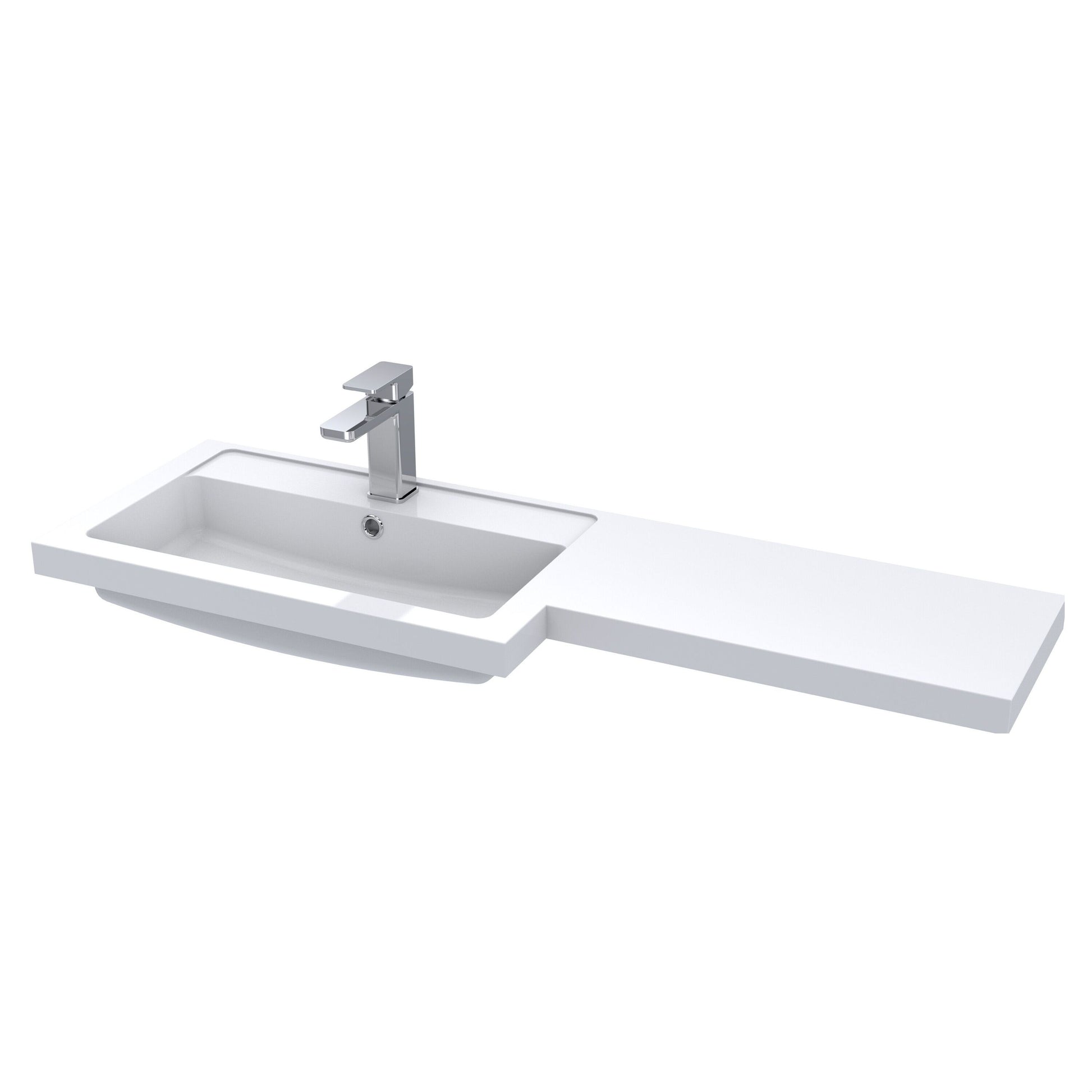 [BCDY413L] 1100 L shaped polymarble basin LH - Cutout