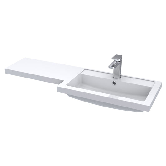 [BCDY413R] 1100 L shaped polymarble basin RH - Cutout