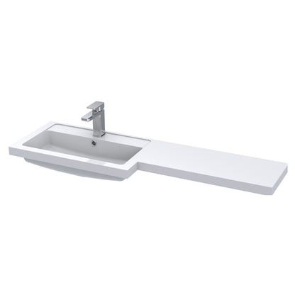 [BCDY414L] 1200 L shaped polymarble basin LH - Cutout