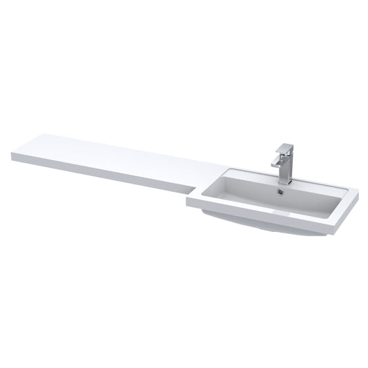 [BCDY415R] 1500 L shaped polymarble basin rh - Cutout