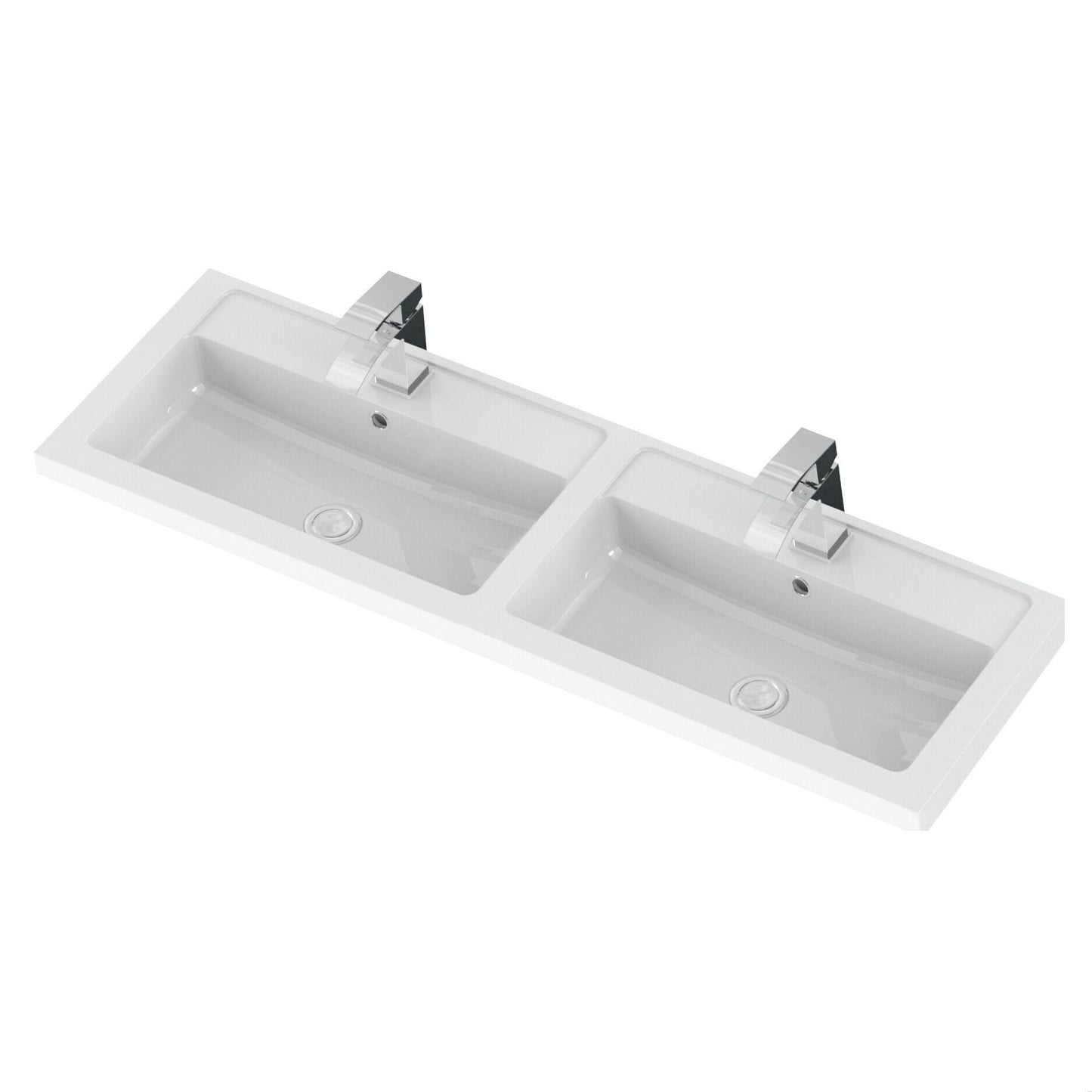 [BCDY425] Double Polymarble Basin 1205 x 360 - Cutout