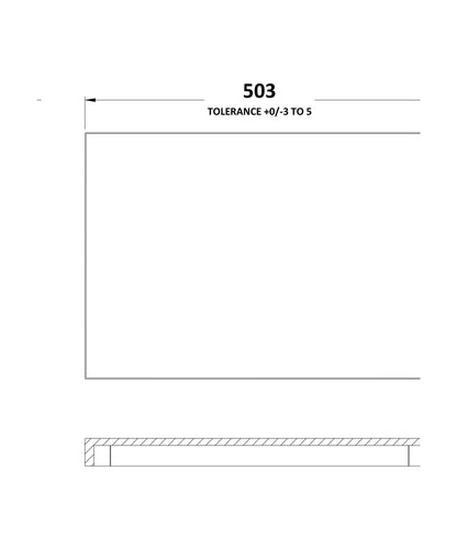 [BCDY452] 500 Wc Unit Top 500x355 - Technical Drawing