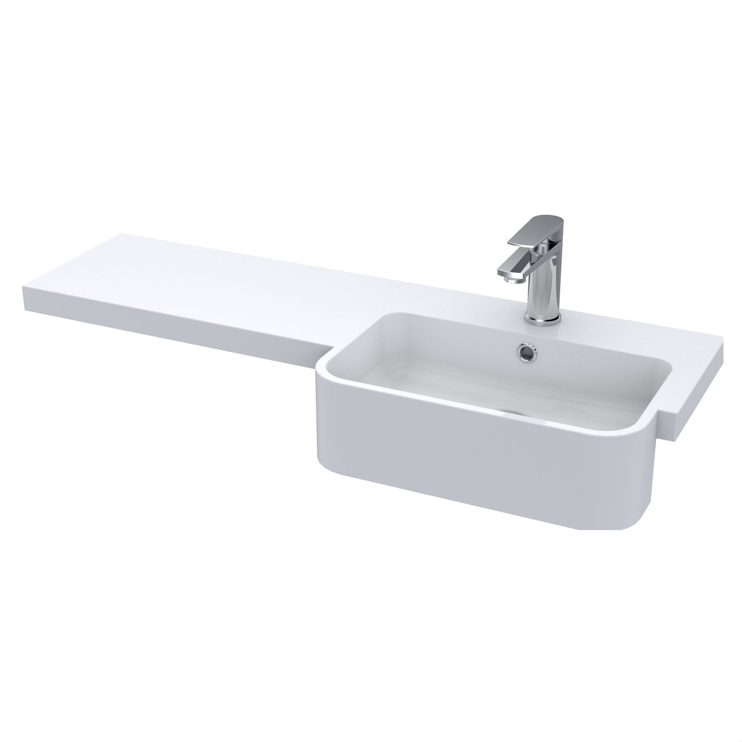 [BCDY512R] 1000 ROUND S/RECESS POLYMARBLE BASIN RH - Cutout