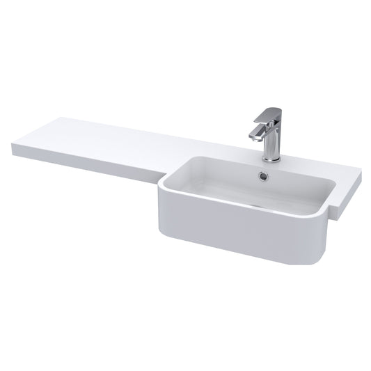 [BCDY512R] 1000 ROUND S/RECESS POLYMARBLE BASIN RH - Cutout