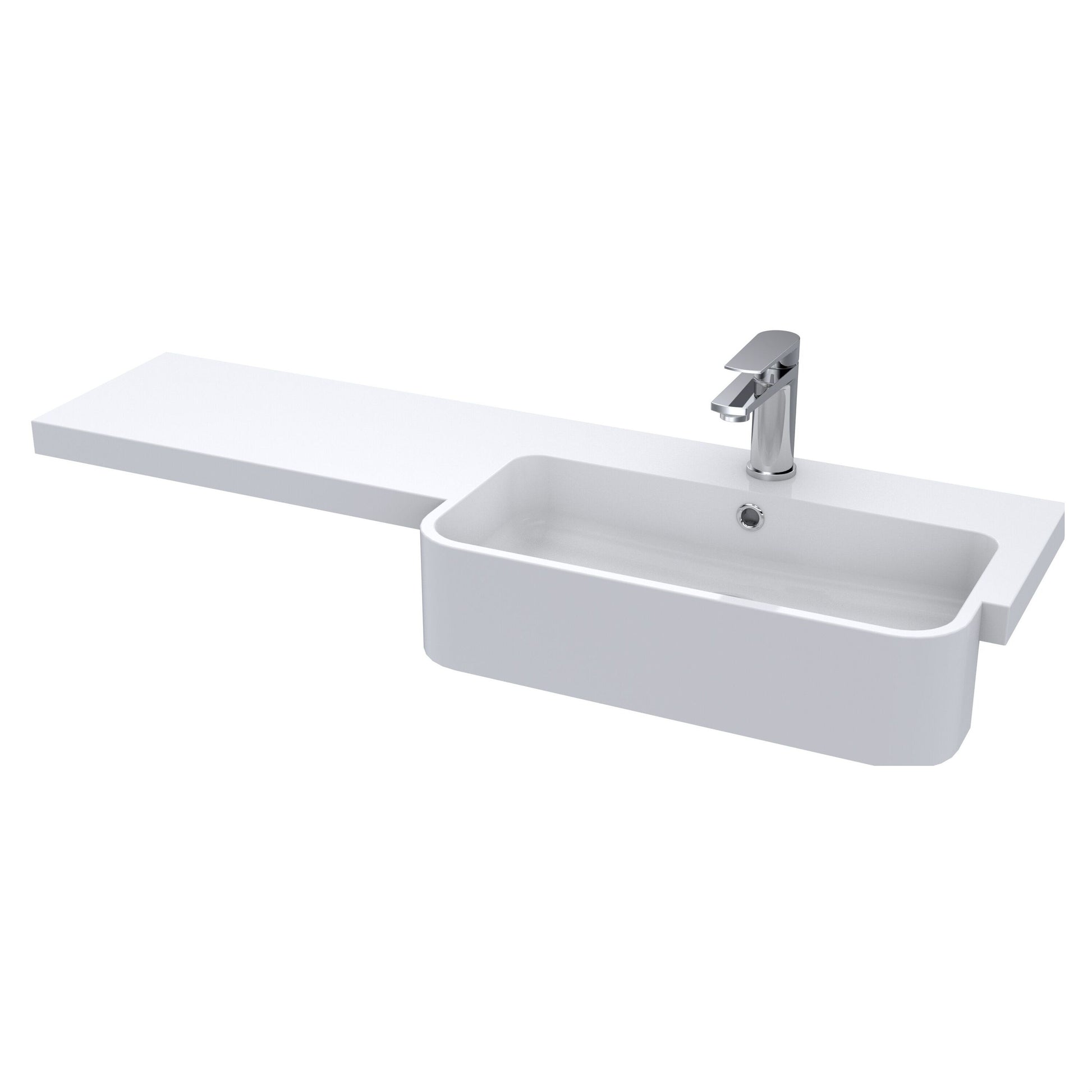[BCDY513R] 1100 ROUND S/RECESS POLYMARBLE BASIN RH - Cutout