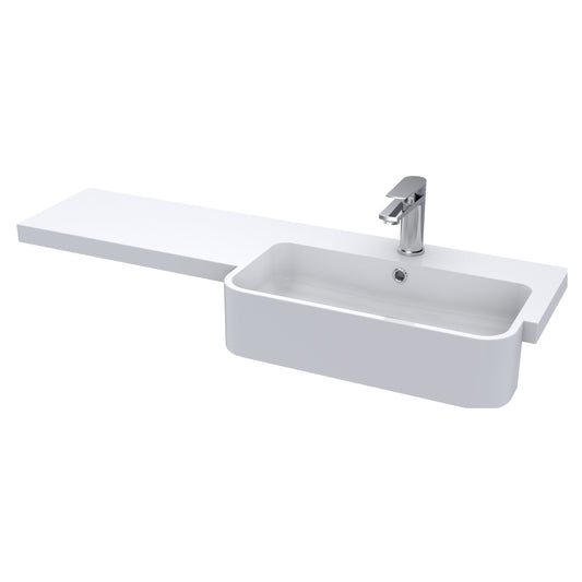 [BCDY513R] 1100 ROUND S/RECESS POLYMARBLE BASIN RH - Cutout