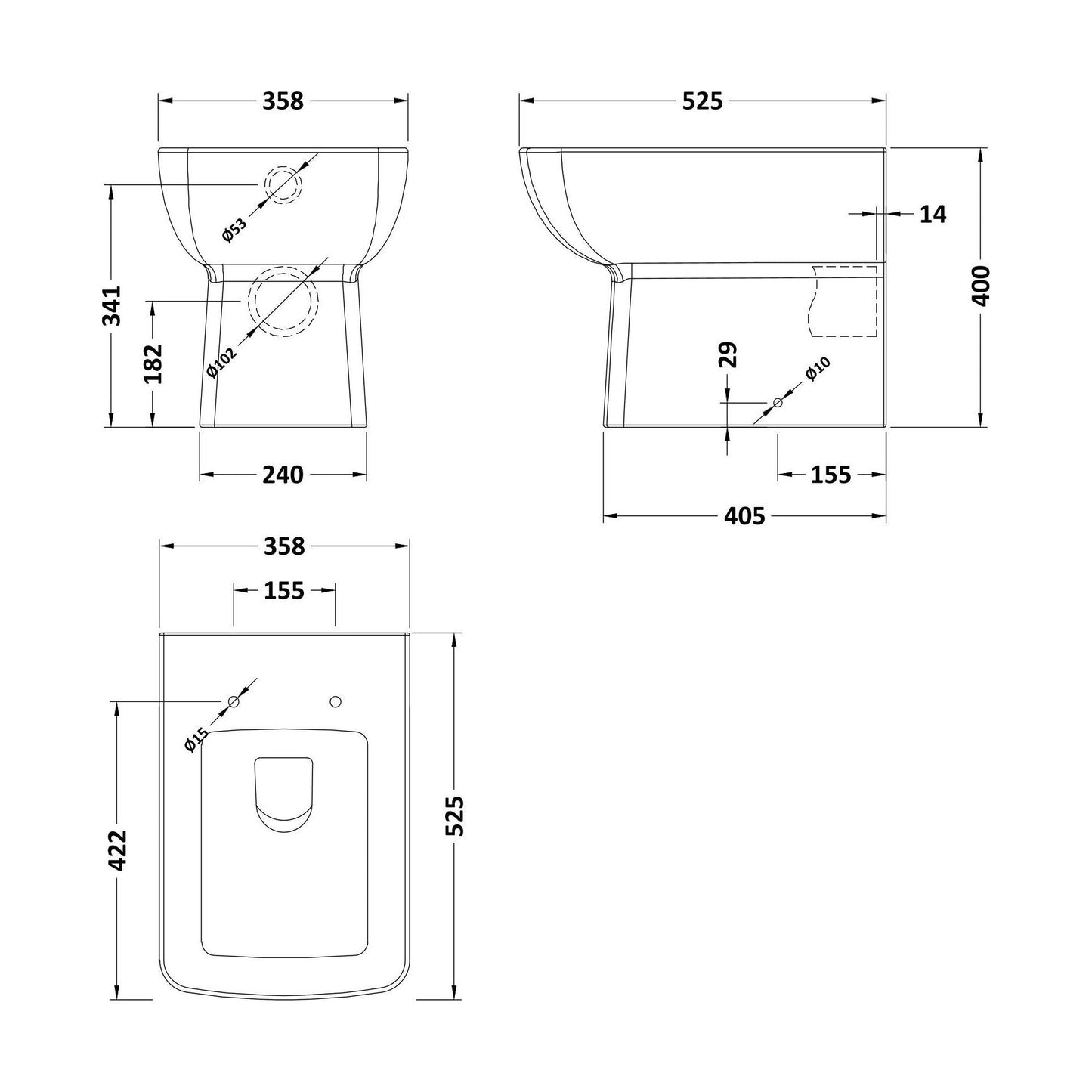 [BCETT04] Ettore Square Btw Pan - Technical Drawing