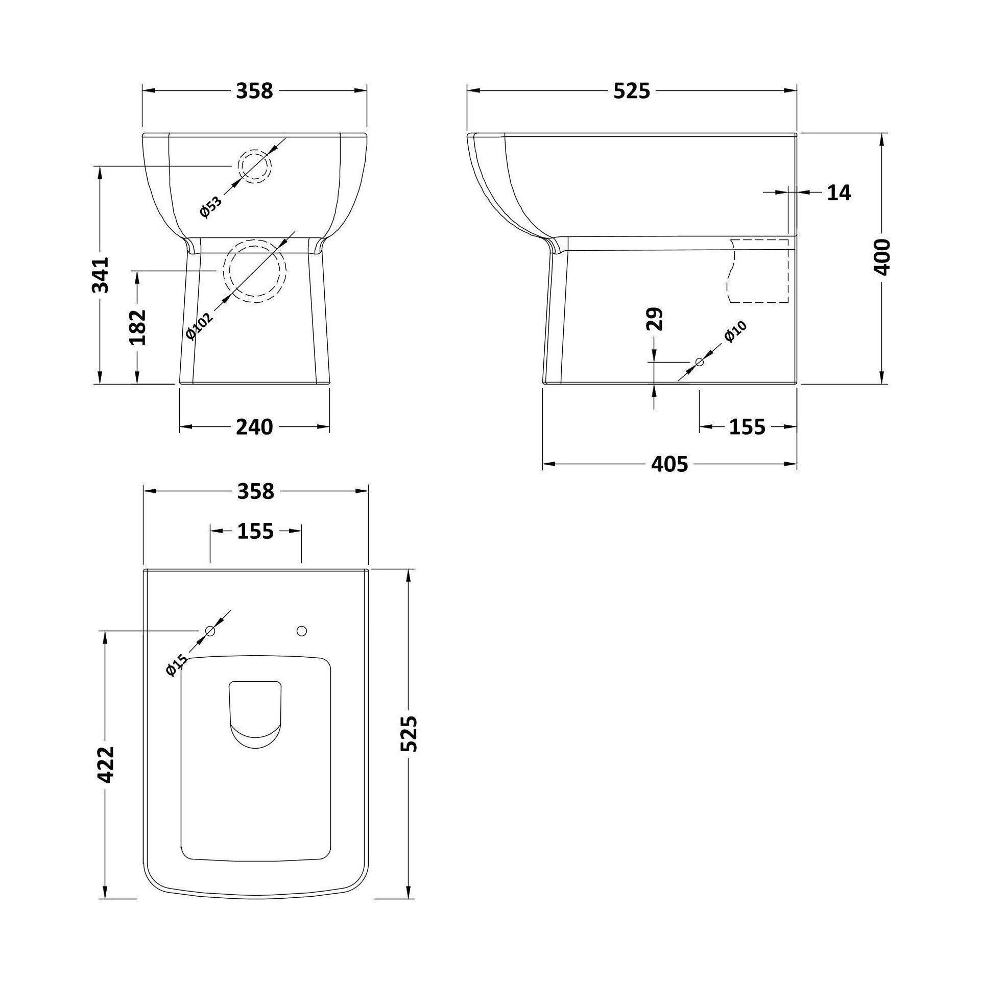 [BCETT04] Ettore Square Btw Pan - Technical Drawing