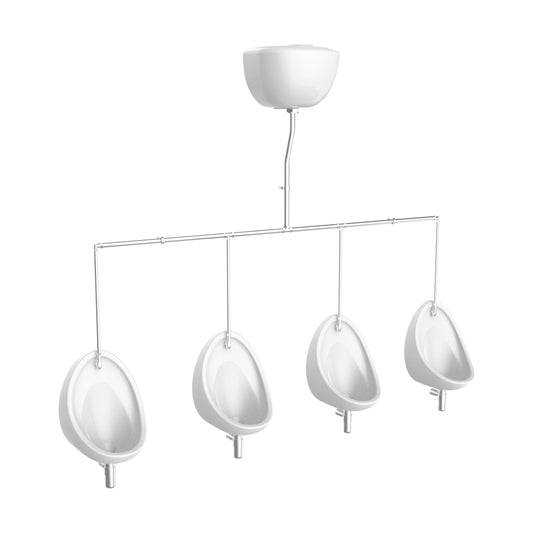 [BCEU404B] Exposed Urinal Pack-400mm 4Bowl - Cutout