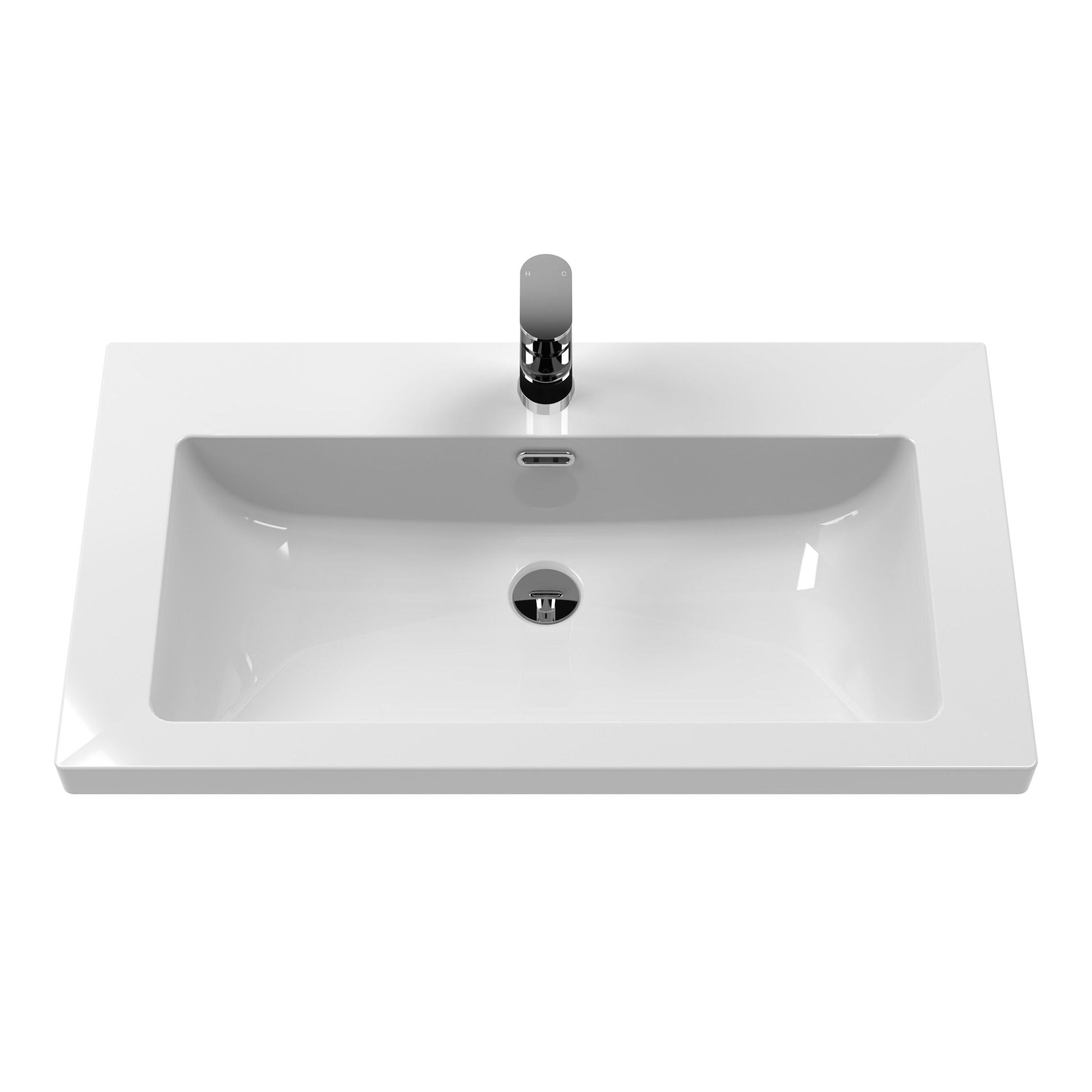[BCFB605] Contemporary 1 Tap Hole Basin - 800 x 460mm - Cutout
