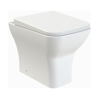 [BCFR406] Hilderstone Modern Back to Wall Toilet Pan with Soft Close Seat - Cutout