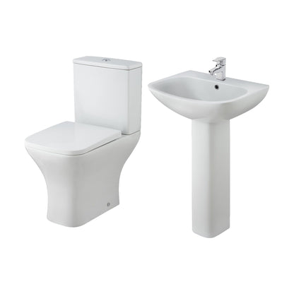 [BCFR410] Balterley Hilderstone Ceramic Bathroom Suite - Toilet and Basin - Cutout