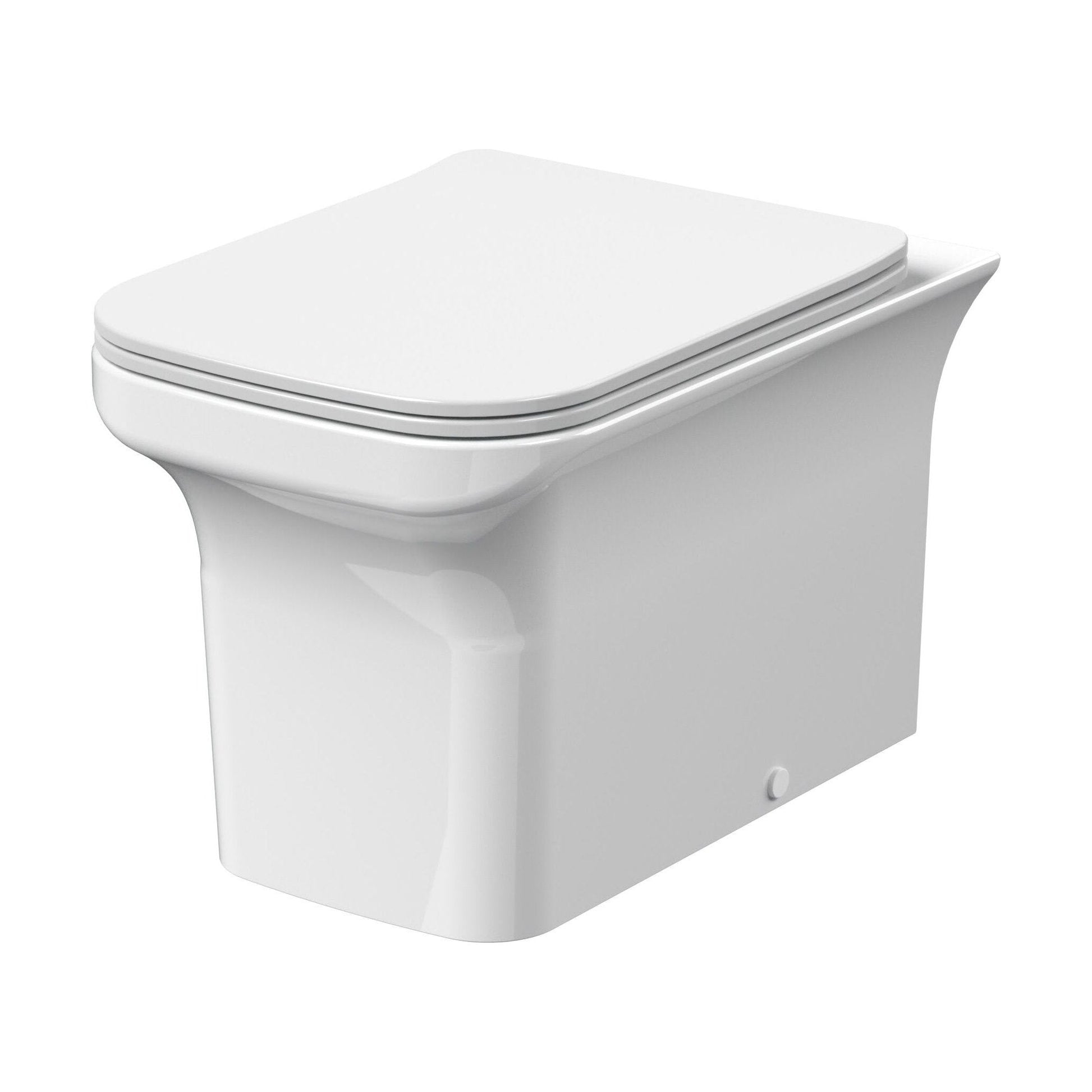[BCFR506] Hilderstone Modern Back to Wall Toilet Pan with Soft Close Seat - Cutout