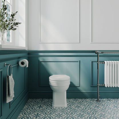 [BCHA806] Traditional Back to Wall Toilet Pan, Classic White Ceramic WC with Timeless Bathroom Design by Balterley - Lifestyle 1