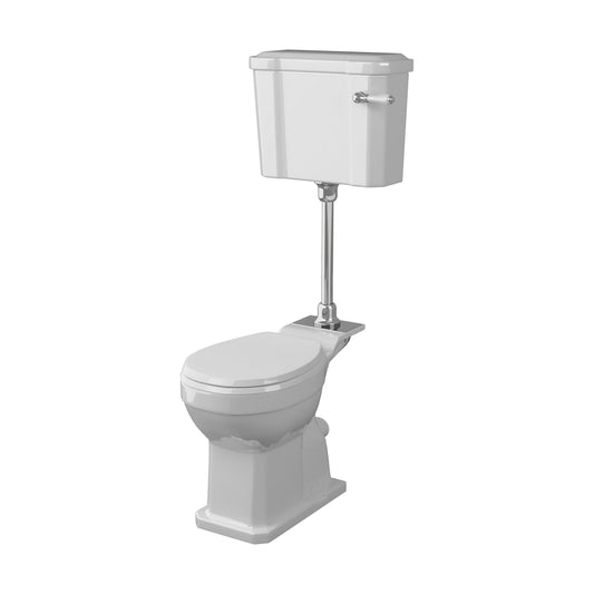 [BCKI007] Madeley Traditional Toilet with Mid Level Cistern, Flush Pipe Kit and Soft Close Toilet Seat - Cutout