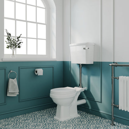 [BCKI007] Madeley Traditional Toilet with Mid Level Cistern, Flush Pipe Kit and Soft Close Toilet Seat - Lifestyle 3