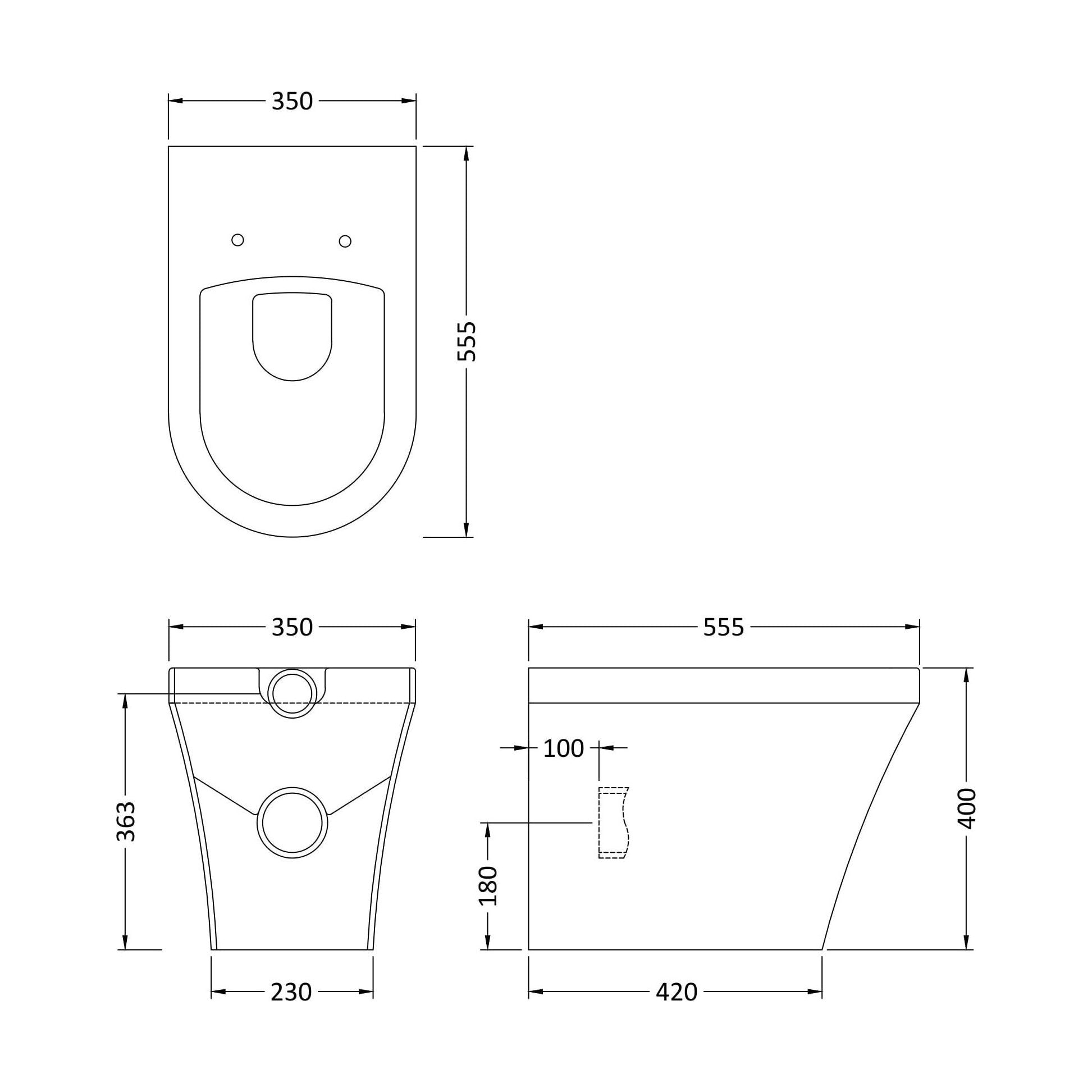 [BCMI606] Round Btw Pan - Technical Drawing