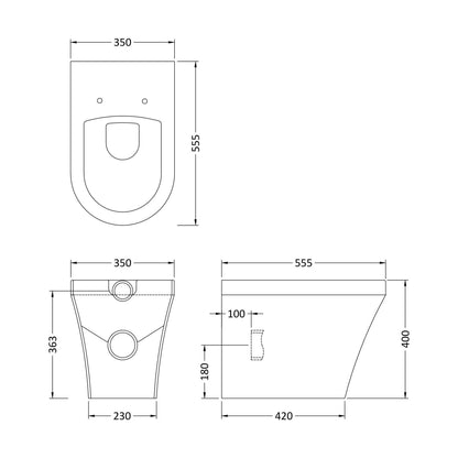 [BCMI606] Round Btw Pan - Technical Drawing