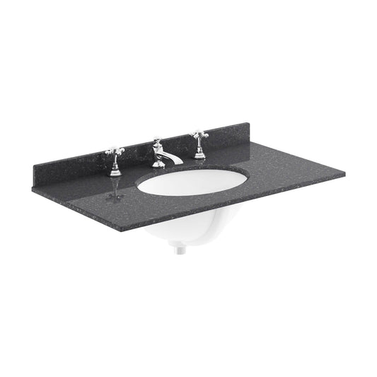 [BCMT230] 800 Single Bowl Marble Top 3TH - Cutout