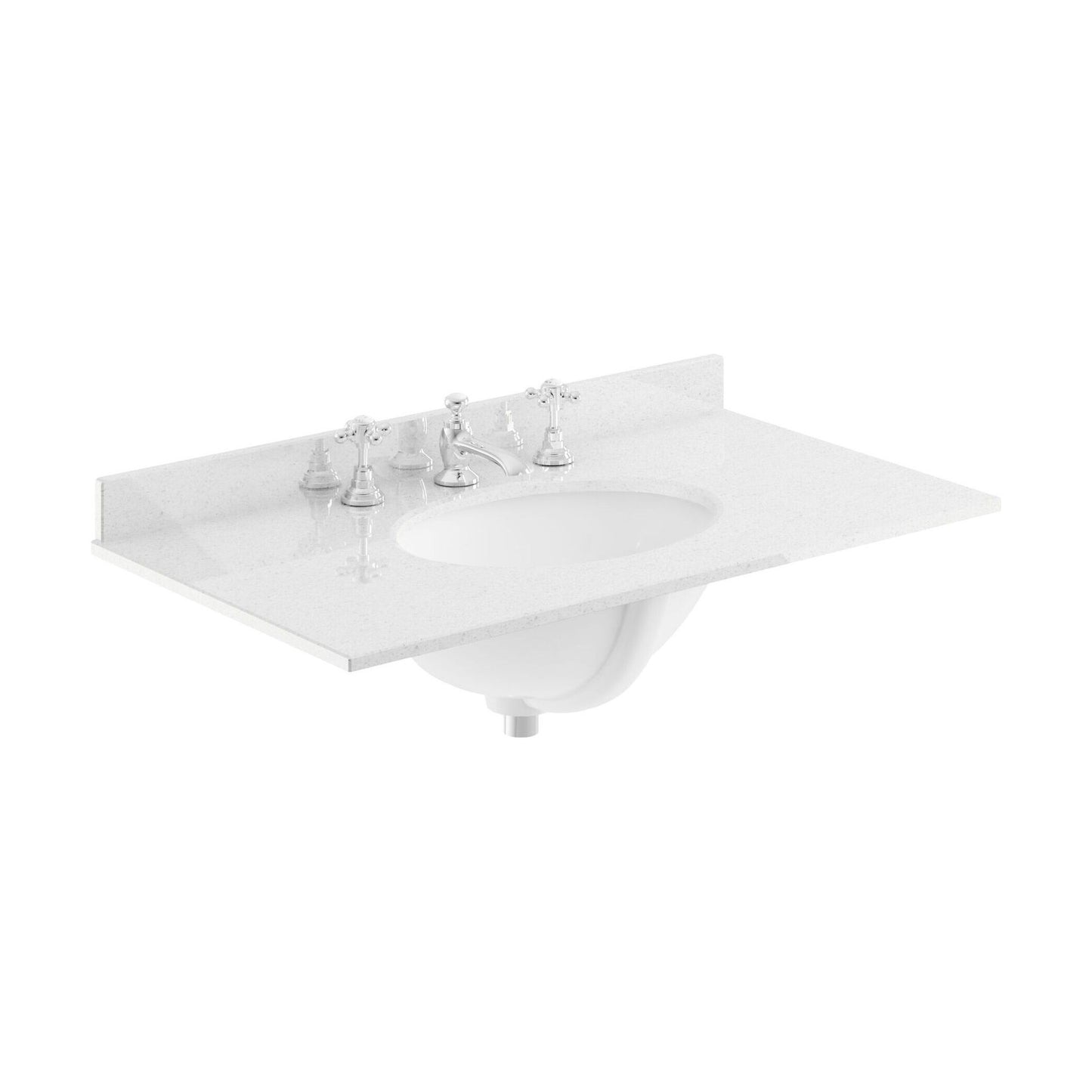 [BCMT231] 800 Single Bowl Marble Top 3TH - Cutout
