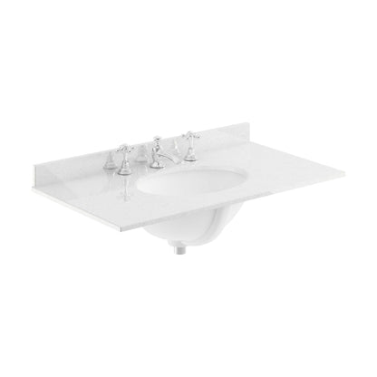 [BCMT231] 800 Single Bowl Marble Top 3TH - Cutout