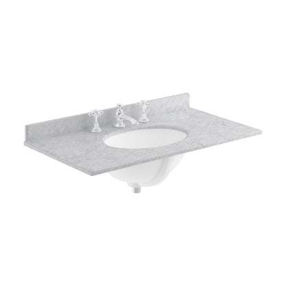 [BCMT232] 800 Single Bowl Marble Top 3TH - Cutout