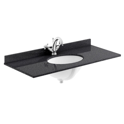 [BCMT245] 1000 Rectangle Marble Top/Basin 1TH - Cutout