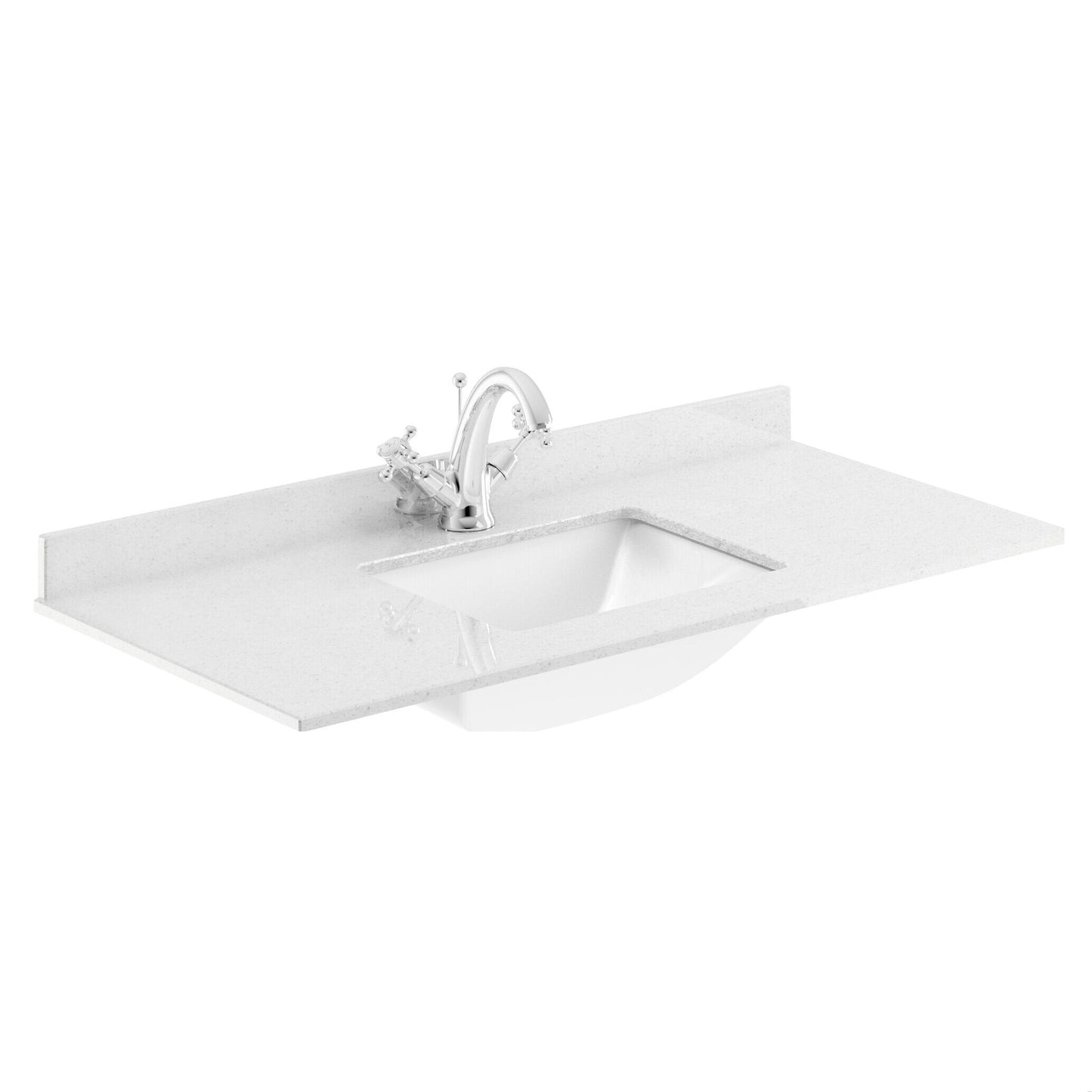 [BCMT246S] 1000 Rectangle Marble Top/Basin 1TH - Cutout