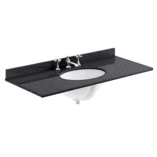 [BCMT248] 1000 Rectangle Marble Top/Basin 3TH - Cutout