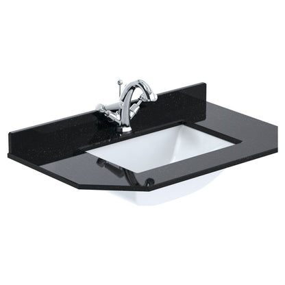 [BCMT263] 750 SINGLE BOWL ANGLED MARBLE TOP 1TH - Cutout
