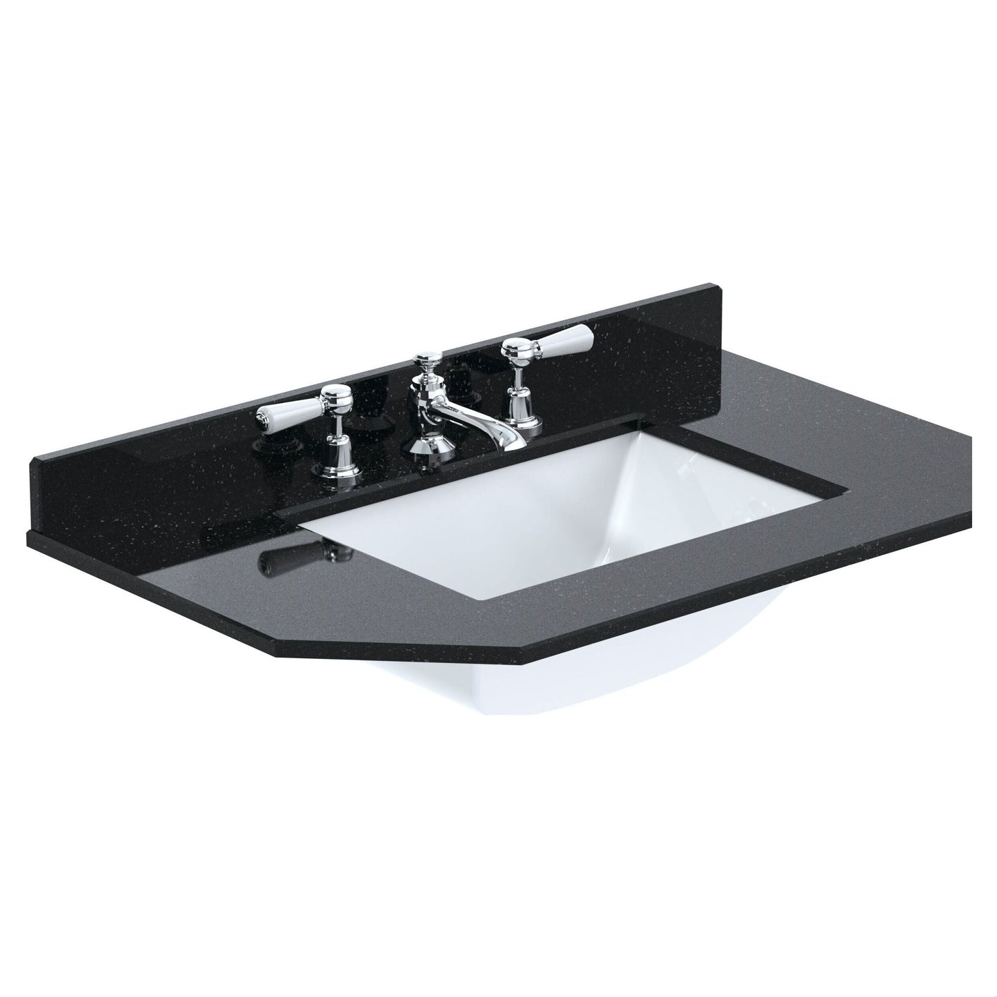 [BCMT266] 750 SINGLE BOWL ANGLED MARBLE TOP 3TH - Cutout