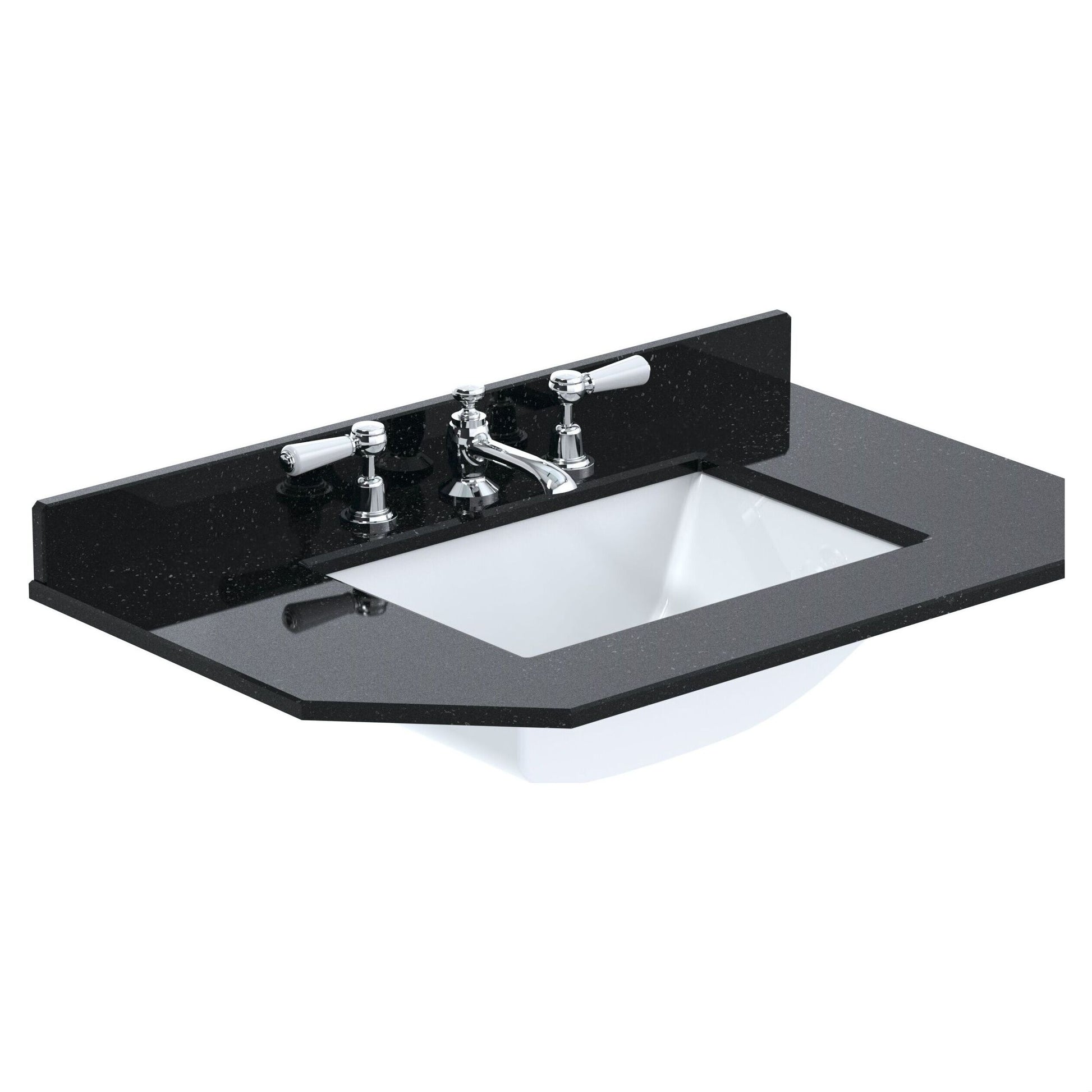 [BCMT266] 750 SINGLE BOWL ANGLED MARBLE TOP 3TH - Cutout