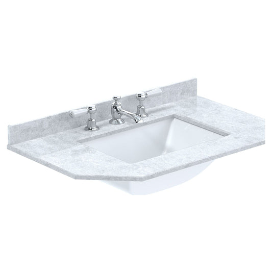 [BCMT267] 750 SINGLE BOWL ANGLED MARBLE TOP 3TH - Cutout