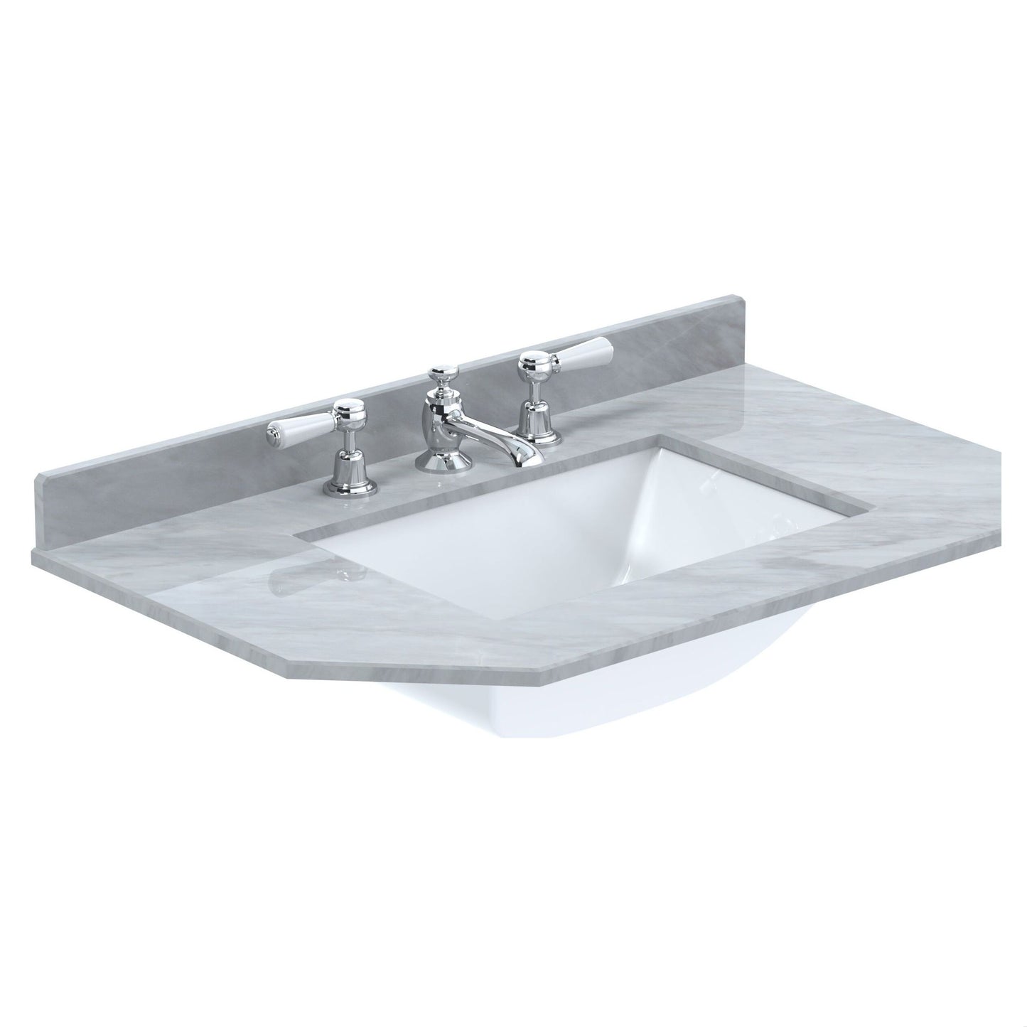 [BCMT268] 750 SINGLE BOWL ANGLED MARBLE TOP 3TH - Cutout