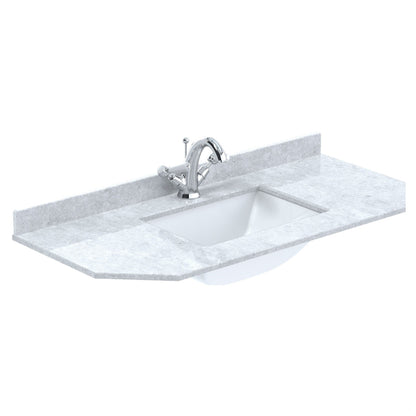 [BCMT270] 1000 SINGLE BOWL ANGLED MARBLE TOP 1TH - Cutout