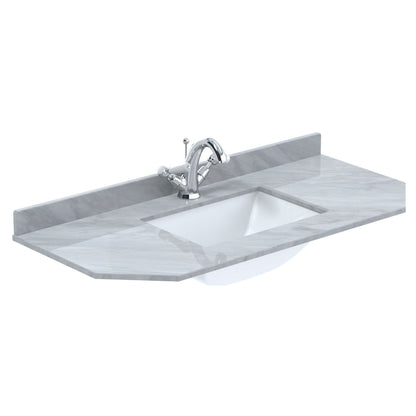 [BCMT271] 1000 SINGLE BOWL ANGLED MARBLE TOP 1TH - Cutout